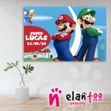Fondo de mesa dulce Mario Bros y Luigi