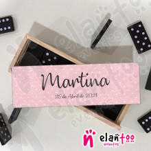 Dominó Personalizado Simple Rosa