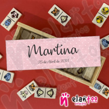 Dominó Personalizado Simple Rosa
