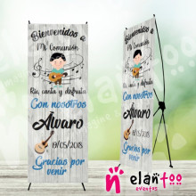 Cartel comunión niño tocando la guitarra