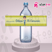 Etiquetas para Botellas de Agua Muñequito