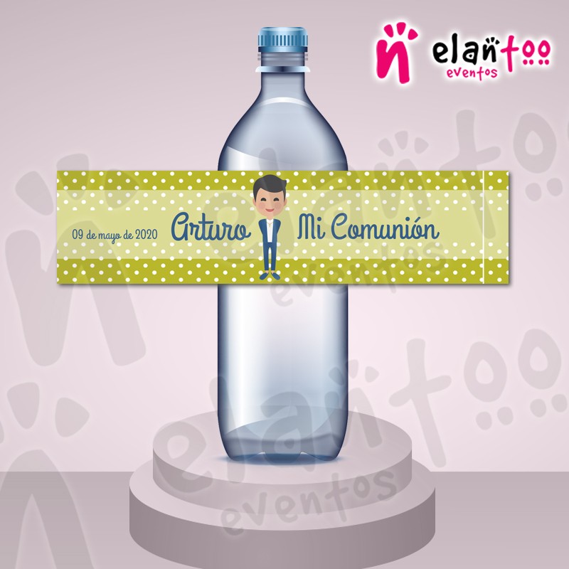 personalizada botellas de baratas comunión de niño