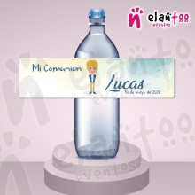 Etiquetas para Botellas de Agua Niño