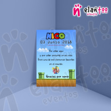 Tarjeta de Agradecimiento Super Mario